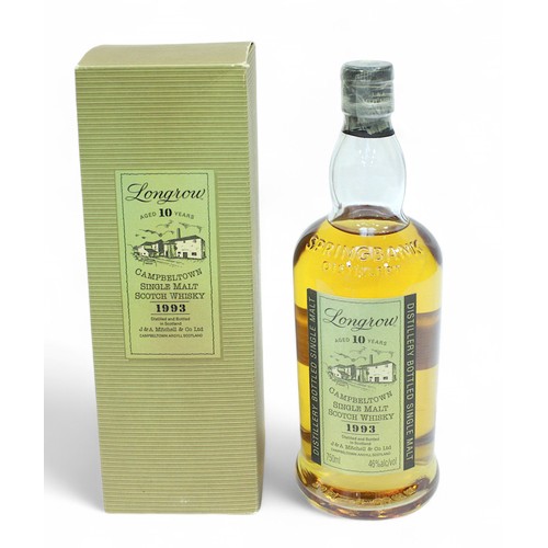 260 - Longrow 10 Year Old 1993, 75cl, 46% vol, green label, Campbeltown Single Malt, housed in original ca... 