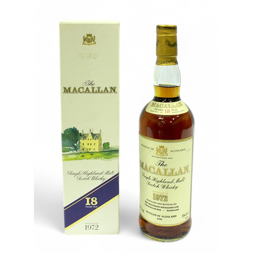 253 - The Macallan 18 Year Old 1972, 75cl, 43% vol, distilled in 1972 and bottled in 1990, housed in origi... 