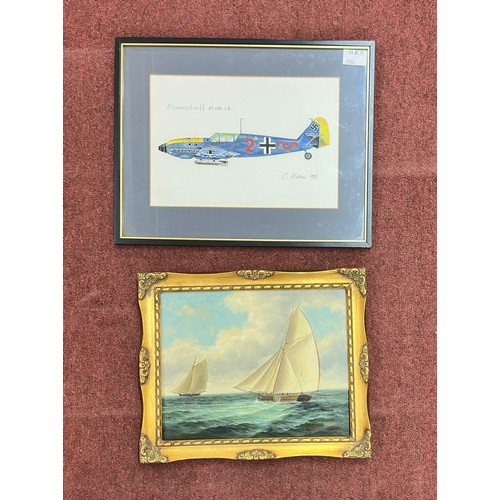 96 - Twelve 19th and 20th Century framed watercolours, oils and gouache paintings, particularly Chris Alb... 