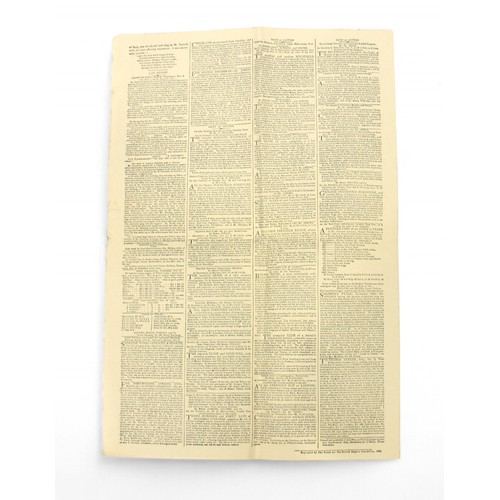 79 - A 'copy' of The Times Newspaper dated November 7th, 1805, detailing the Battle of Trafalgar, printed... 