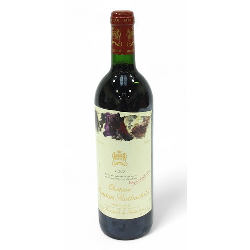 250 - A 75cl bottle of Chateau Mouton-Rothschild, 1992 Pauillac, 12.5%, labels intact, level into neck.