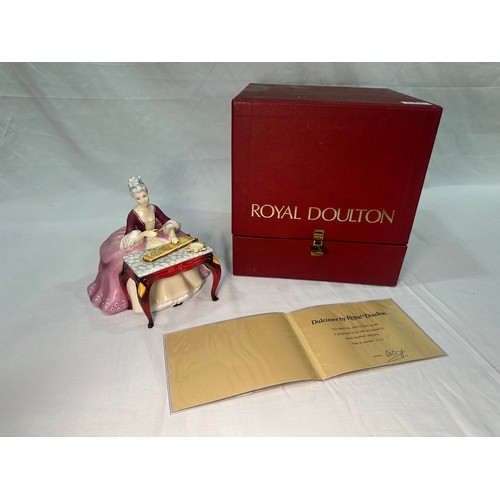 15 - A limited edition Royal Doulton figure ‘Dulcimer’, HN2798, limited edition no. 569, in original fitt... 