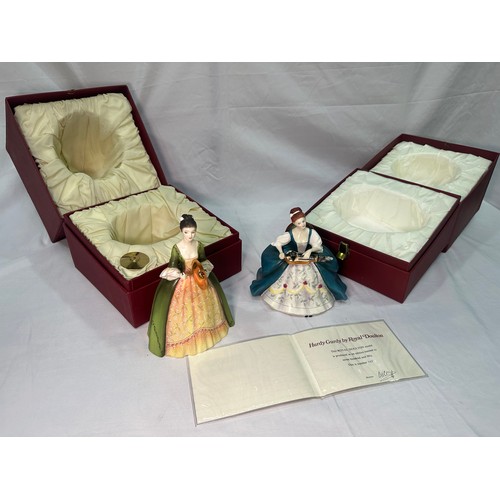 16 - Two limited edition Royal Doulton figures, ‘Hurdy-Gurdy’ HN2796, limited edition no.735 and ‘Cymbals... 