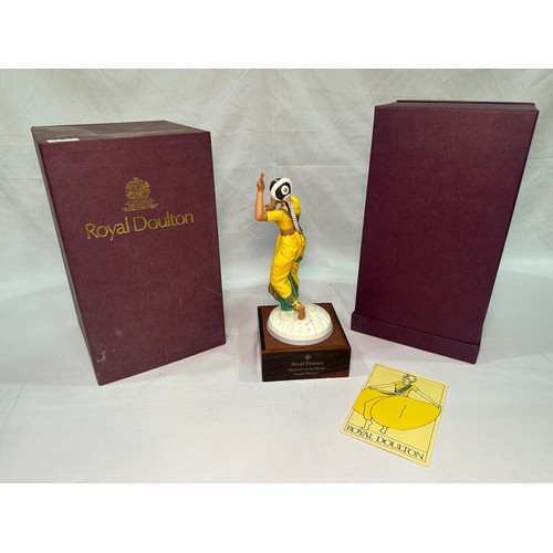 27 - A Royal Doulton figure ‘Dancers of the World Indian Temple Dancer’ HN2830, limited edition no.573/75... 