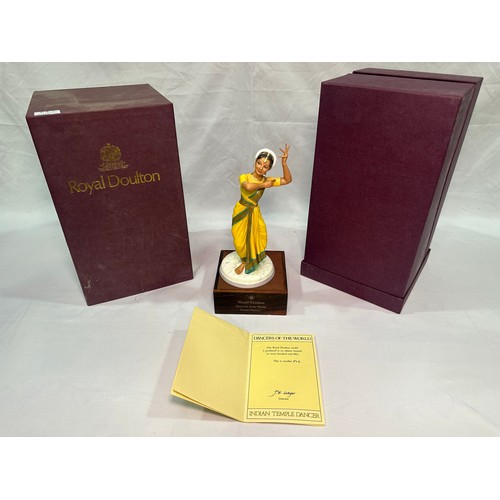 27 - A Royal Doulton figure ‘Dancers of the World Indian Temple Dancer’ HN2830, limited edition no.573/75... 