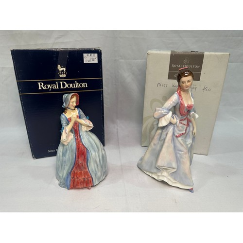 40 - Two Royal Doulton figures, ‘Deidre’, HN2020 and ‘Mrs Hugh Bonfoy’ HN3319 in original branded boxes.