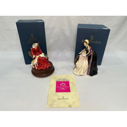 48 - Two limited edition Royal Doulton figures, ‘Catherine Parr’ HN3450, no.2106/9500 and ‘Catherine Howa... 