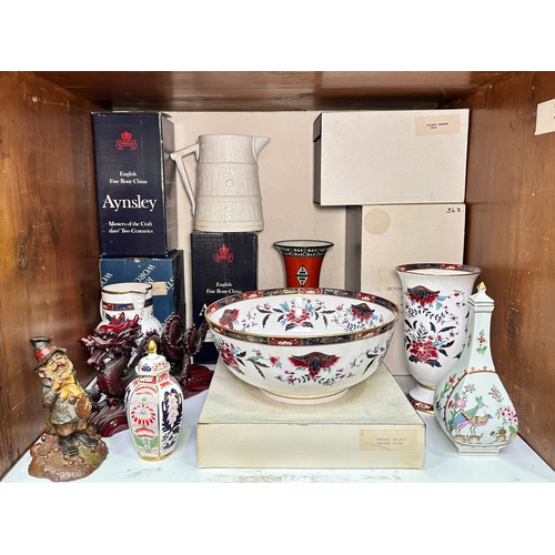 74 - A collection of various Royal Worcester ‘Prince Regent’ bone china, comprising a boxed vase and squa... 