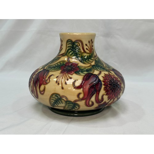 102 - A Moorcroft pottery vase, of compressed globular form, in the ‘Tahiti’ pattern, designed by Nicola S... 