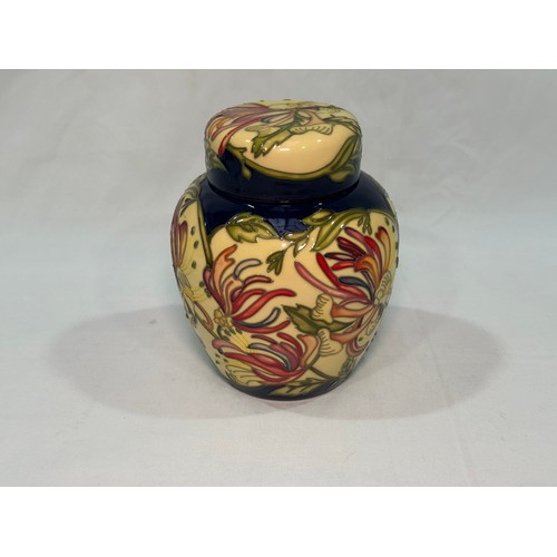 104 - A Moorcroft pottery ginger jar and cover in the ‘Woodbine Honeysuckle’ pattern, designed by Kerry Go... 