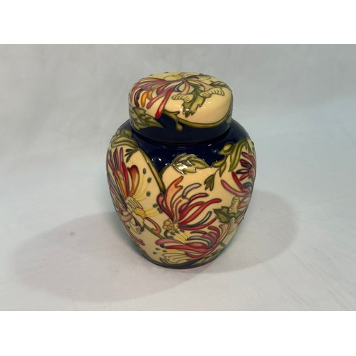 104 - A Moorcroft pottery ginger jar and cover in the ‘Woodbine Honeysuckle’ pattern, designed by Kerry Go... 