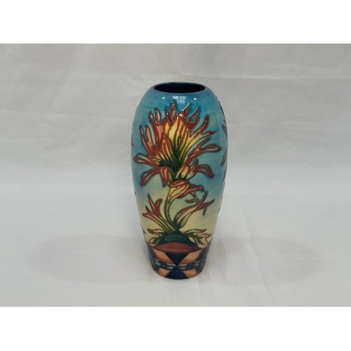 108 - A Moorcroft pottery vase of ovoid form, in the ‘Indian Paintbrush’ pattern, with impressed and paint... 