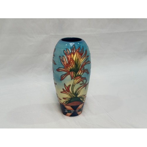 108 - A Moorcroft pottery vase of ovoid form, in the ‘Indian Paintbrush’ pattern, with impressed and paint... 