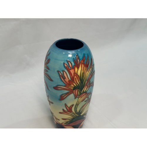 108 - A Moorcroft pottery vase of ovoid form, in the ‘Indian Paintbrush’ pattern, with impressed and paint... 