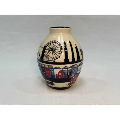 110 - A Moorcroft pottery vase, of ovoid form with flared rim, in the ‘Londinium’ pattern, designed by Nic... 