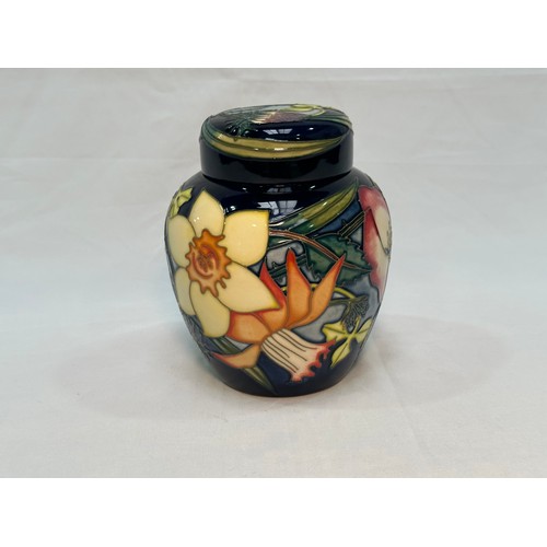 112 - A Moorcroft pottery ginger jar and cover, limited edition Golden Jubilee Elizabeth II pattern design... 