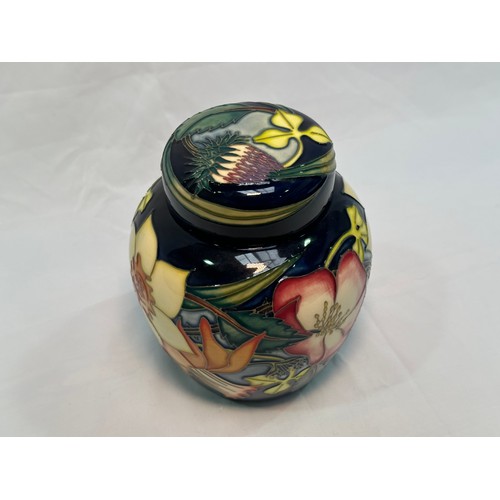 112 - A Moorcroft pottery ginger jar and cover, limited edition Golden Jubilee Elizabeth II pattern design... 