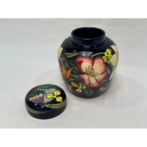 112 - A Moorcroft pottery ginger jar and cover, limited edition Golden Jubilee Elizabeth II pattern design... 