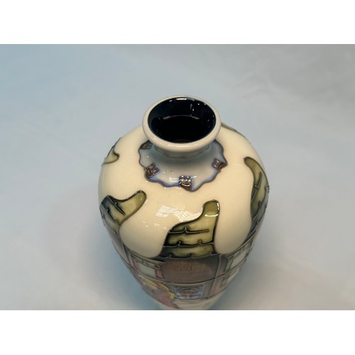 111 - A Moorcroft pottery vase of tapering cylindrical form with flared rim, in the ‘Christmas Morning’ pa... 