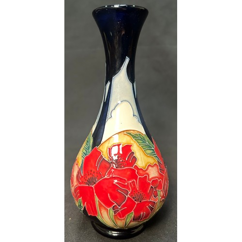 124 - A Moorcroft pottery vase of bulbous form, with waisted neck and flared rim, in the ‘Forever England’... 