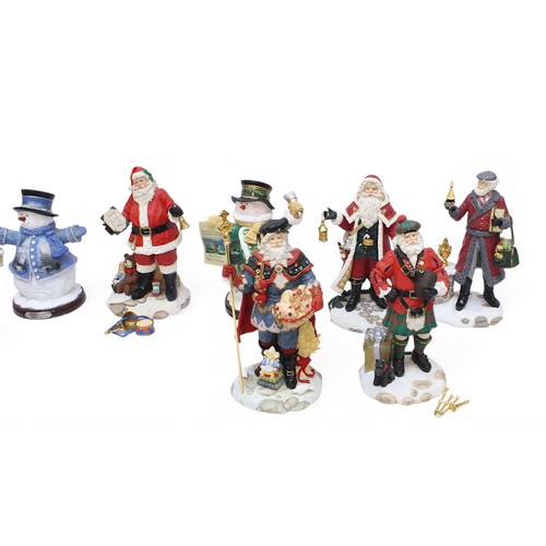 137 - A collection of assorted model Santa Claus figures from the International Santa collection, and two ... 