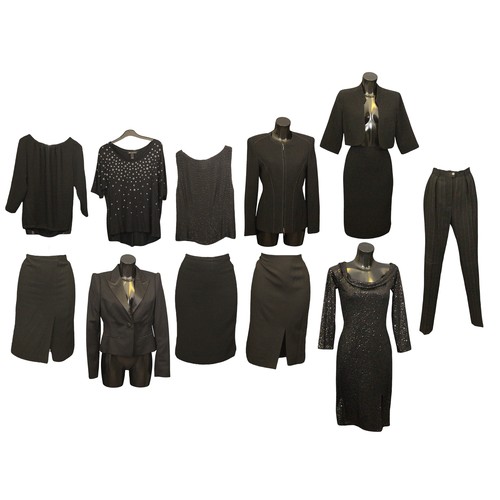 69 - Designer & High Street Fashion: A collection of twelve garments, 
the majority in black colour, incl... 