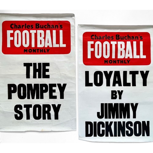 436 - A collection of various posters, comprising three unframed Charles Buchan’s Football Monthly ‘Pompey... 