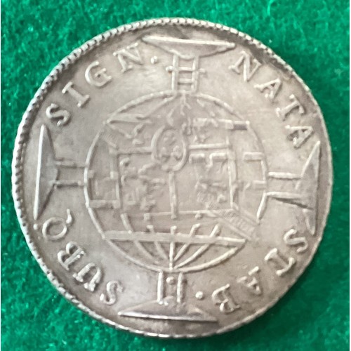 300 - A silver Brazilian 960 Reis coin with the name of Portuguese king Joannes VI (John), dated 1816 with... 