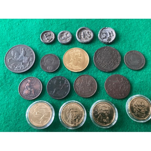 302 - A box of foreign and some GB coins, with some earlier and also interesting pieces, as well as coins ... 