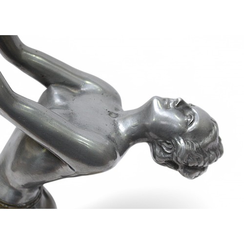 486 - Enrique Molins-Balleste (1893 - 1958) An Art Deco silvered figural table lamp modelled as a semi-nud... 