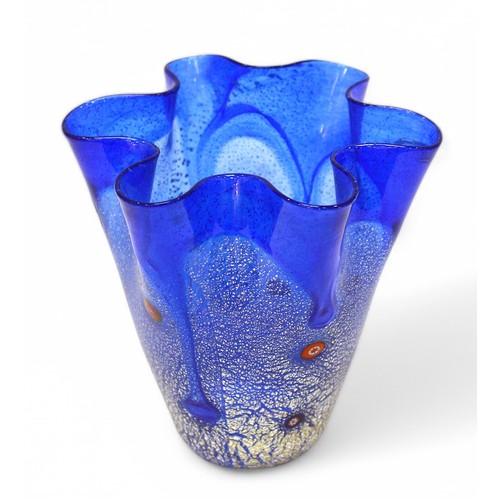 81 - Carlo Nason (Italian, b.1935), Murano Glass Fazzoletto ‘Handkerchief’ vase, signed ‘Nason’ to base, ... 