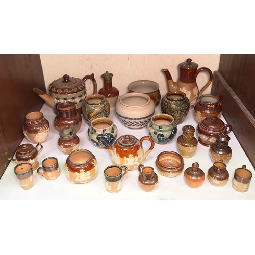 43 - A collection of assorted late 19th and early 20th Century Royal Doulton and Doulton Lambeth stonewar... 