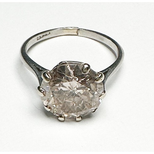 244 - A Solitaire Diamond Ring, Brilliant Cut Estimated at 4.43 carats, ten-claw set in platinum, (shank r... 