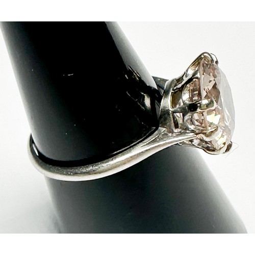 244 - A Solitaire Diamond Ring, Brilliant Cut Estimated at 4.43 carats, ten-claw set in platinum, (shank r... 