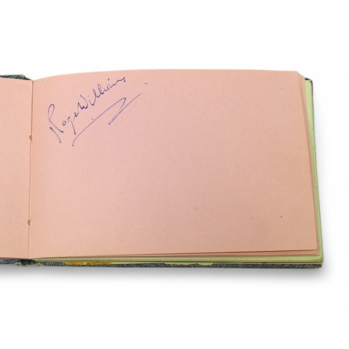 400 - An autograph book containing the signatures of Diana Dors, Bruce Forsyth, Bobby Vee, Tony Orlando, R... 