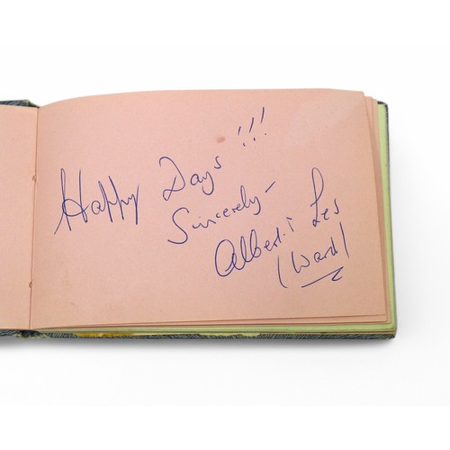 400 - An autograph book containing the signatures of Diana Dors, Bruce Forsyth, Bobby Vee, Tony Orlando, R... 