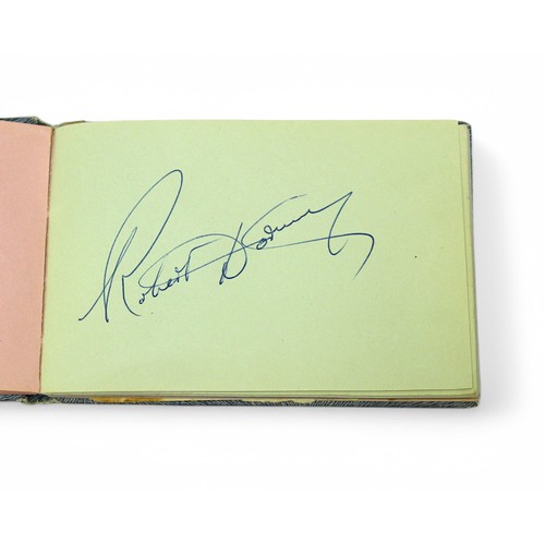 400 - An autograph book containing the signatures of Diana Dors, Bruce Forsyth, Bobby Vee, Tony Orlando, R... 