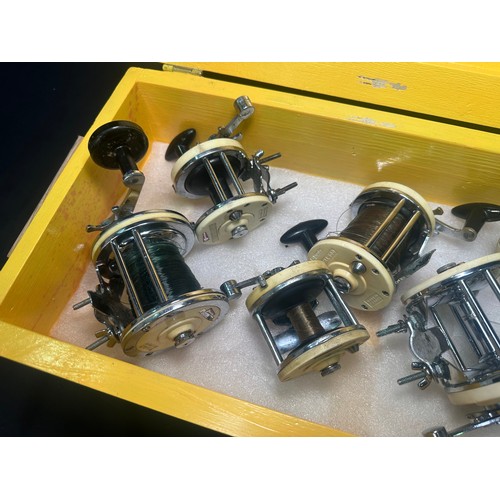 422 - Seven Mitchell multiplier fishing reels, including models: 600, 600A, 602, 604 and 624.