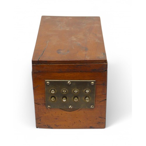 405 - Scientific Instruments:  A walnut cased electro-clockwork device, possibly a telegraph line tester o... 