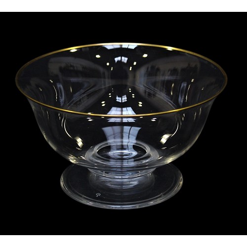 121 - Seven Asprey glass finger bowls, 5cm tall, together with a Peill & Putzler footed glass bowl with gi... 