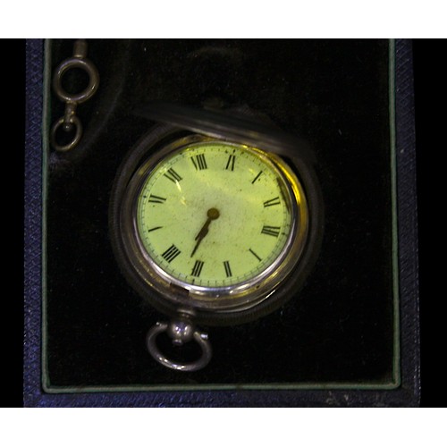 211 - Four assorted silver cased pocket watches including a Half-hunter example, with white enamel dial, R... 