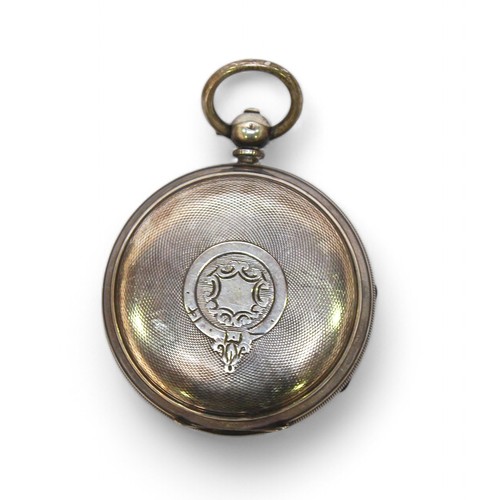 215 - An early 20th Century silver cased Goliath half-hunter pocket watch, the white enamel dial with blac... 