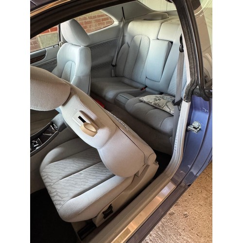 378 - A Mercedes CLK 200 Kompressor coupe, 2001, metallic light blue, velour upholstery with walnut trim, ... 