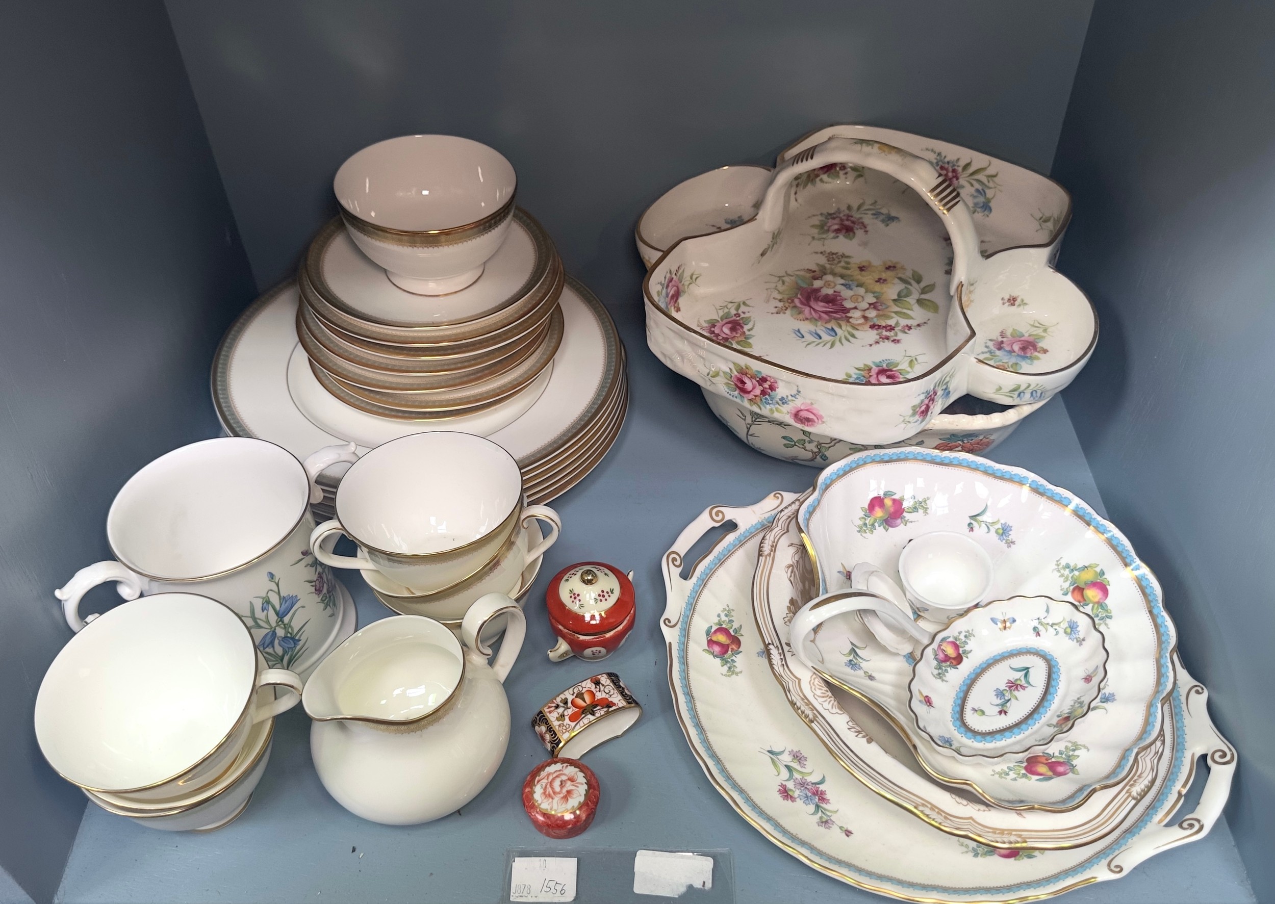 A collection of assorted English porcelain, to include Spode and Royal ...