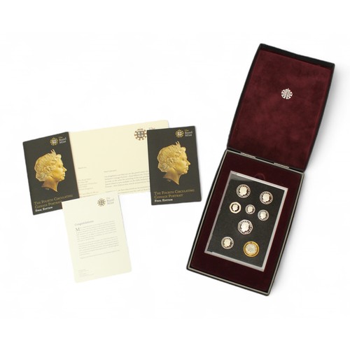 The Royal Mint Fourth Circulating Coinage Portrait Silver Proof Set of ...
