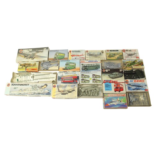 A collection of eighteen various plastic scale model build kits ...