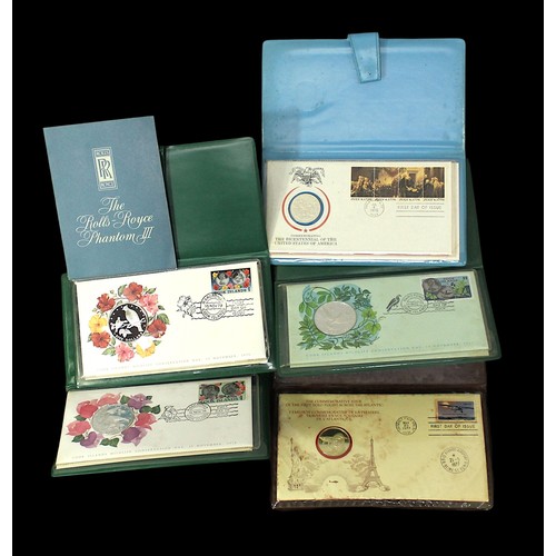 A collection of Franklin Mint Medallic First Day Covers, including The ...