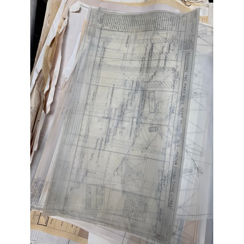 An interesting collection of assorted technical plans/drawings relating ...
