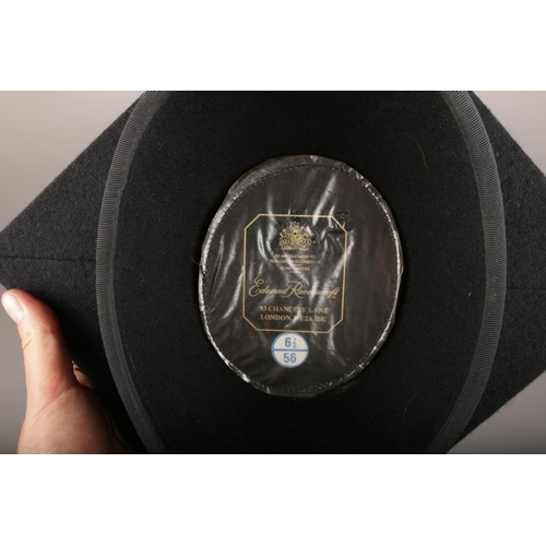 70 - A boxed students mortar board by makers Ede & Ravenscroft size 6 7/8 and a similar professors cap, s... 