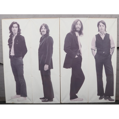 361 - A very large two part light box front, photographic portrait of all four Beatles in monochrome, each... 